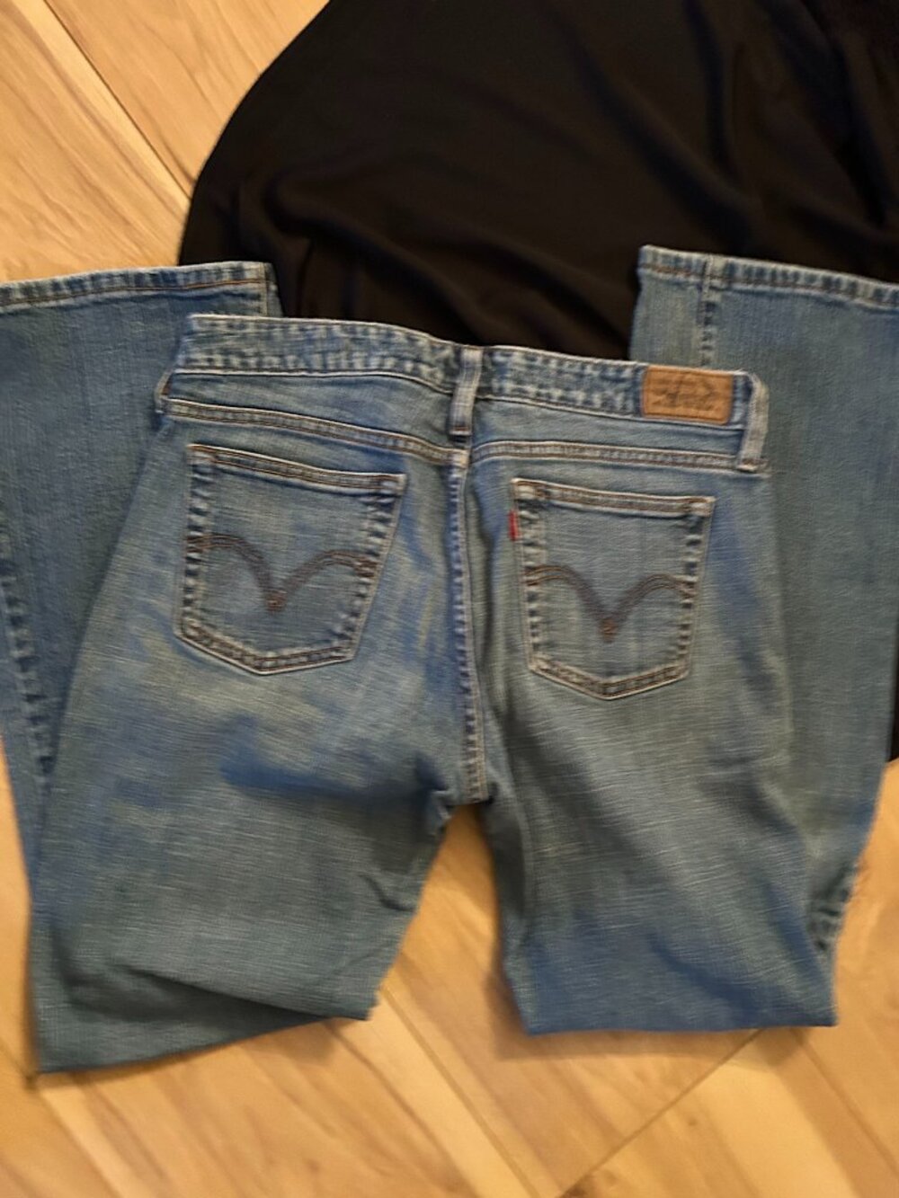 levis 545 size 8 womens denim blue jeans pants eight low boot cut